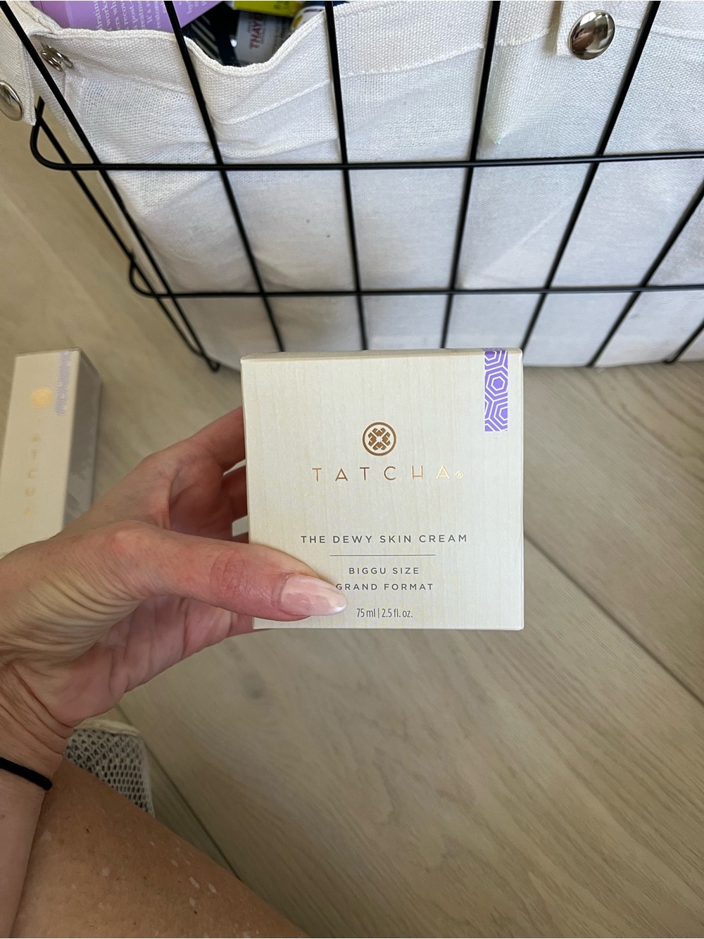 Tatcha The Dewy Skin Cream - White & Gold Packaging with Purple Accent
